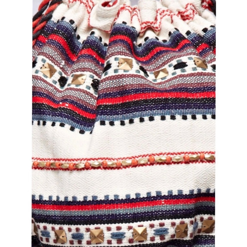 NEW• Red/Blue Multi Boho Bucket Bag - Picture 3 of 8